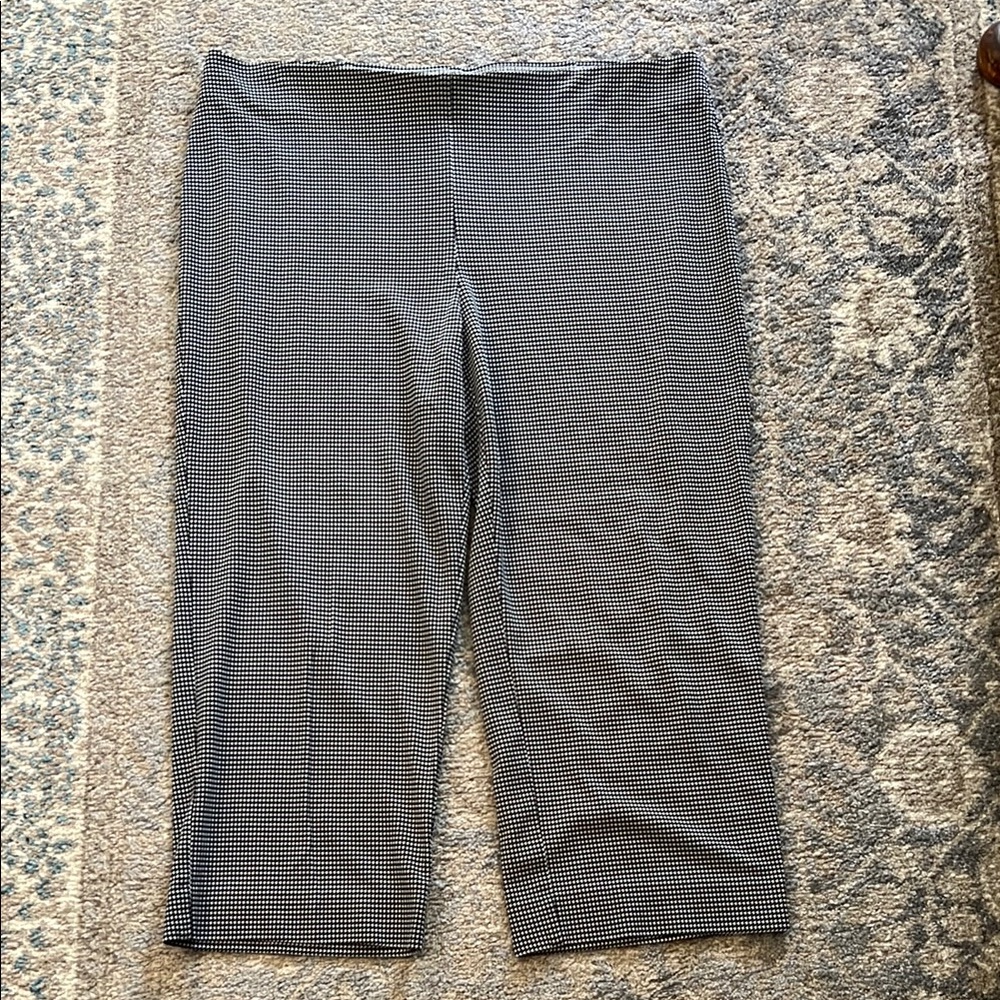 Chico's Black and White Checkered Slacks